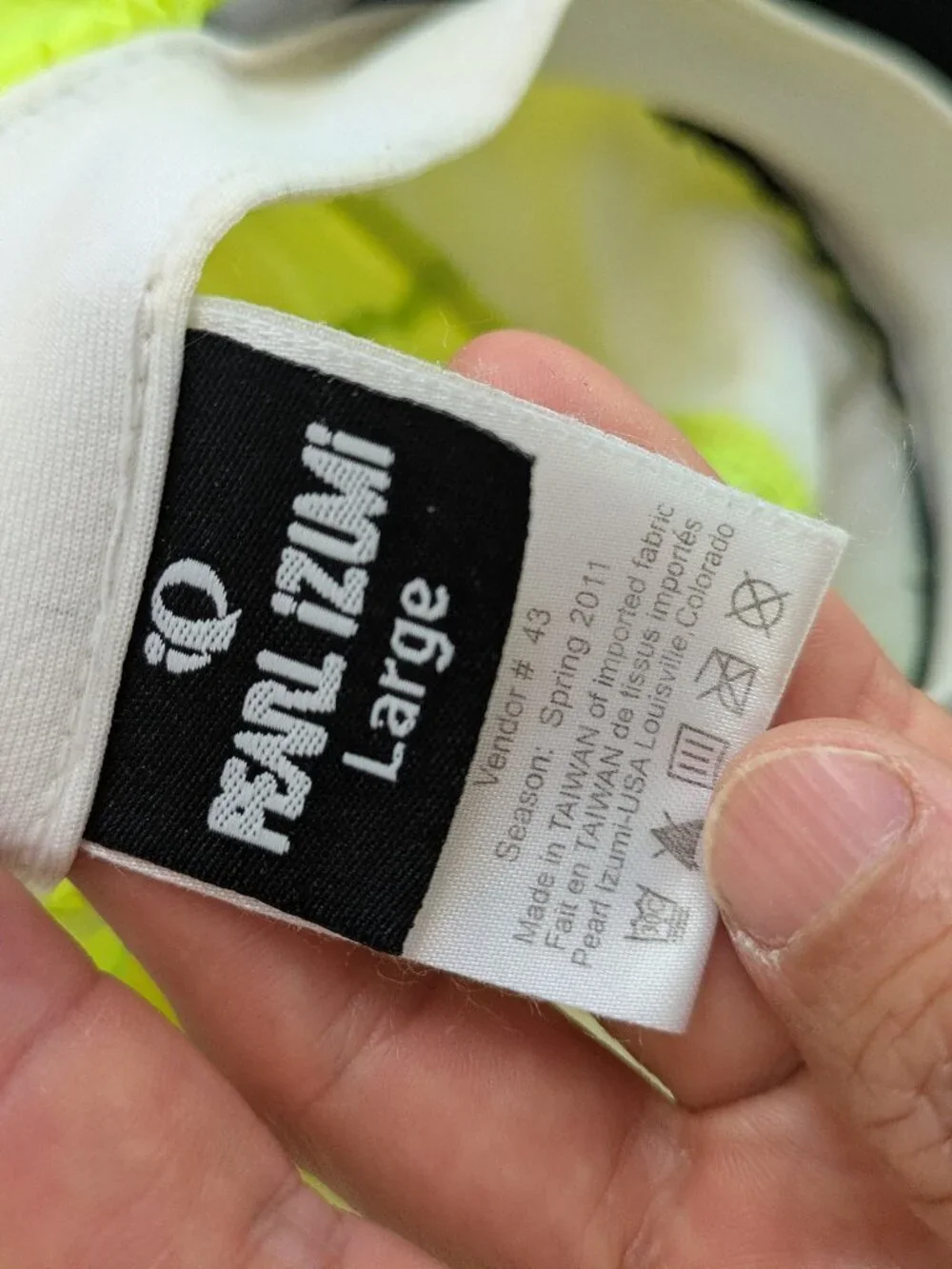 PEARL iZUMi Ultra Lightweight Hat Cap Bright Yellow Size Large